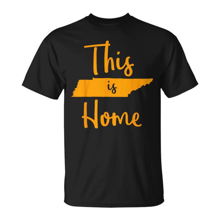 Tennessee State Graphic Orange Tennessee This Is Home T-Shirt