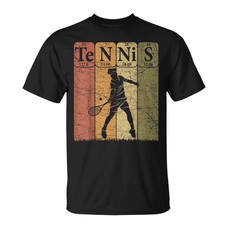 Tennis Periodic Table Elements Tennis Player Nerd Vintage T-Shirt