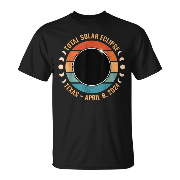 Texas April 8 2024 Totality Total Solar Eclipse Texan Viewer T-Shirt