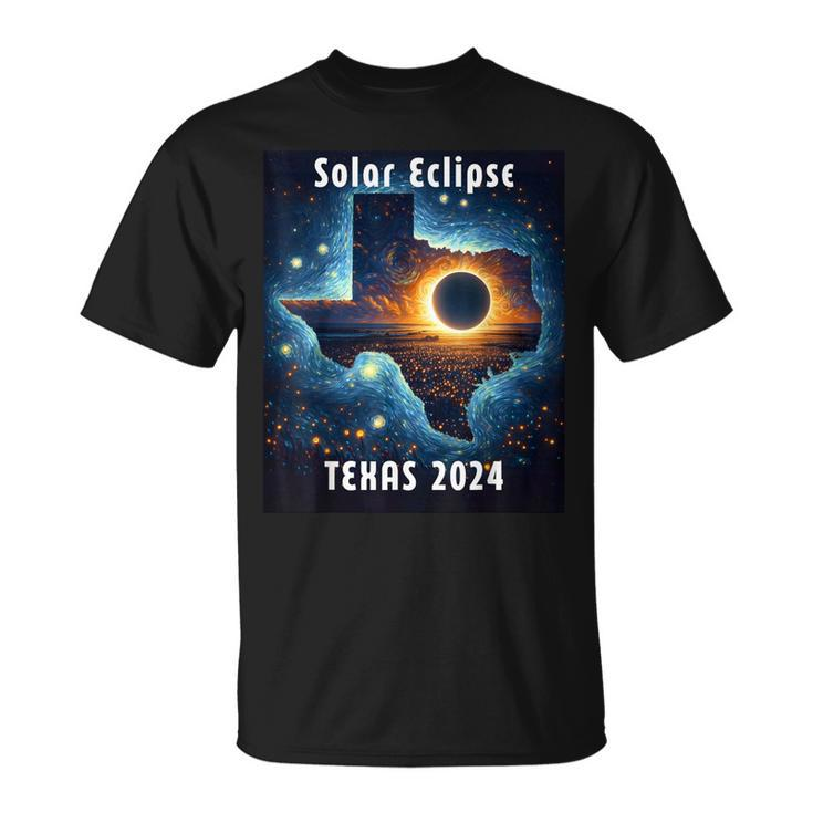 Texas Solar Eclipse 2024 Starry Night Solar Eclipse 2024 T-Shirt