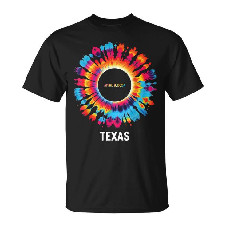 Texas Total Solar Eclipse 2024 Party Totality Tie Dye T-Shirt