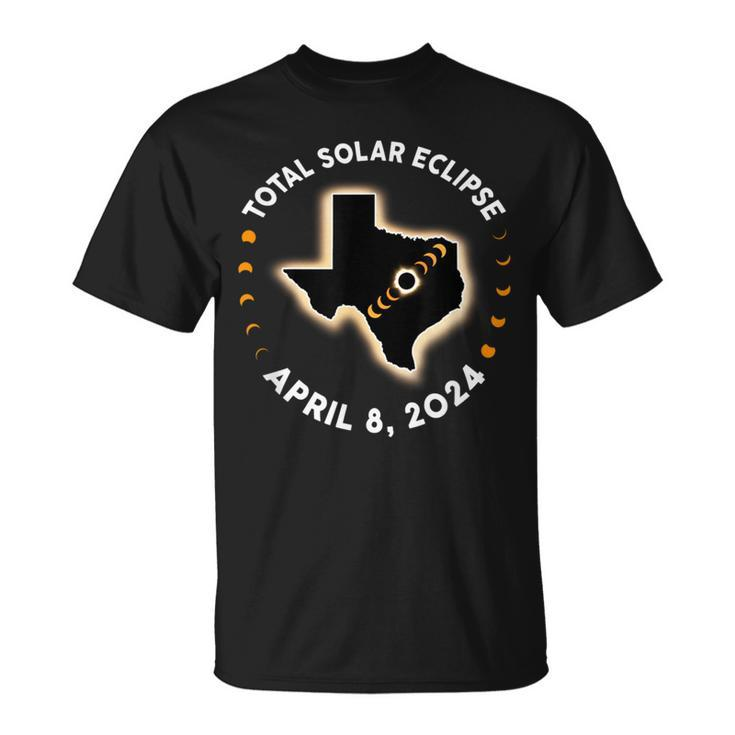 Texas Total Solar Eclipse 2024 Totality April 8 2024 America T-Shirt
