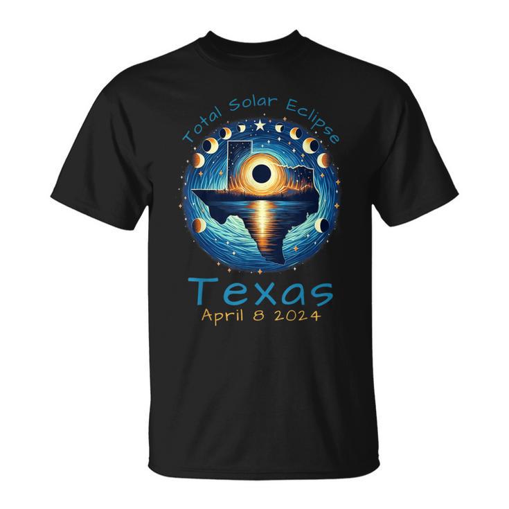 Texas Total Solar Eclipse April 8 2024 Texas Solar Eclipse T-Shirt