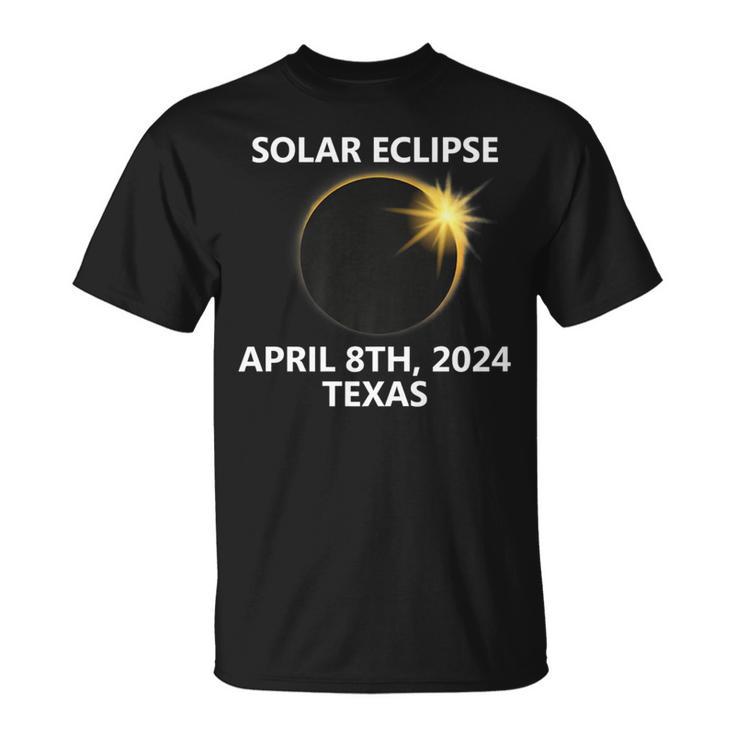 Texas Tx April Solar Eclipse 2024 Arlington Dallas Tyler T-Shirt