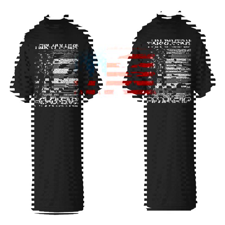 Thank You For Your Service Patriotic Thank You Veterans Day T-Shirt