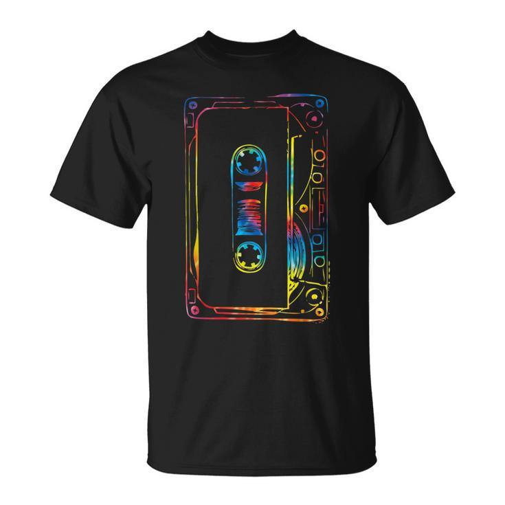 Tie Dye Retro Mixtape 80'S Blank Cassette Tape T-Shirt