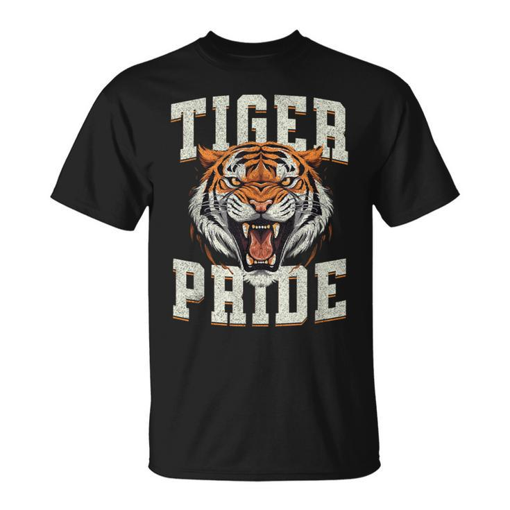 Tiger Pride Tiger Mascot Vintage School Sports Team T-Shirt