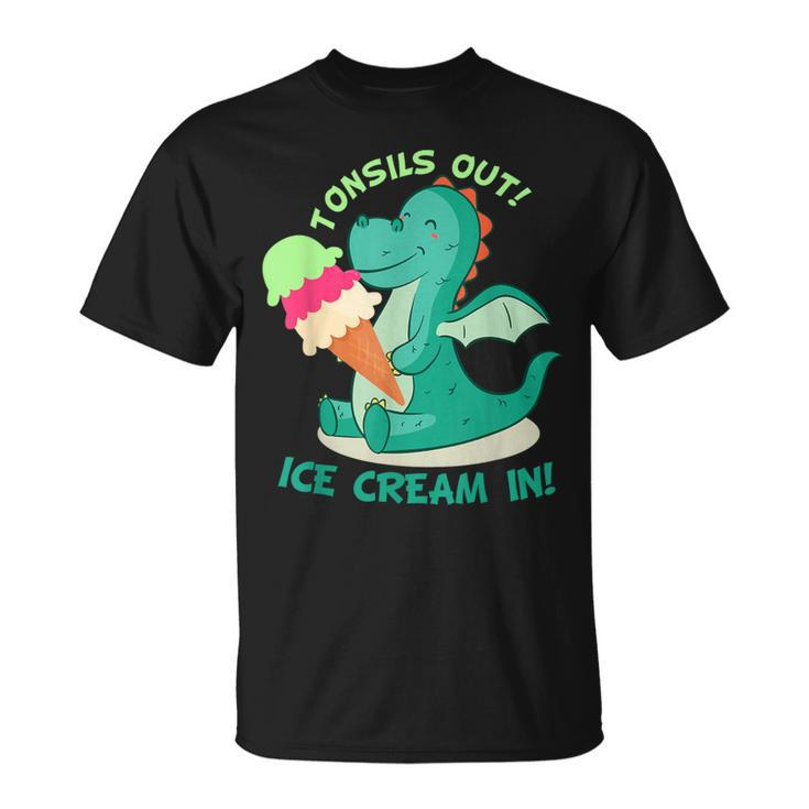 Tonsillectomy Surgery Tonsils Out Ice Cream In T-Shirt
