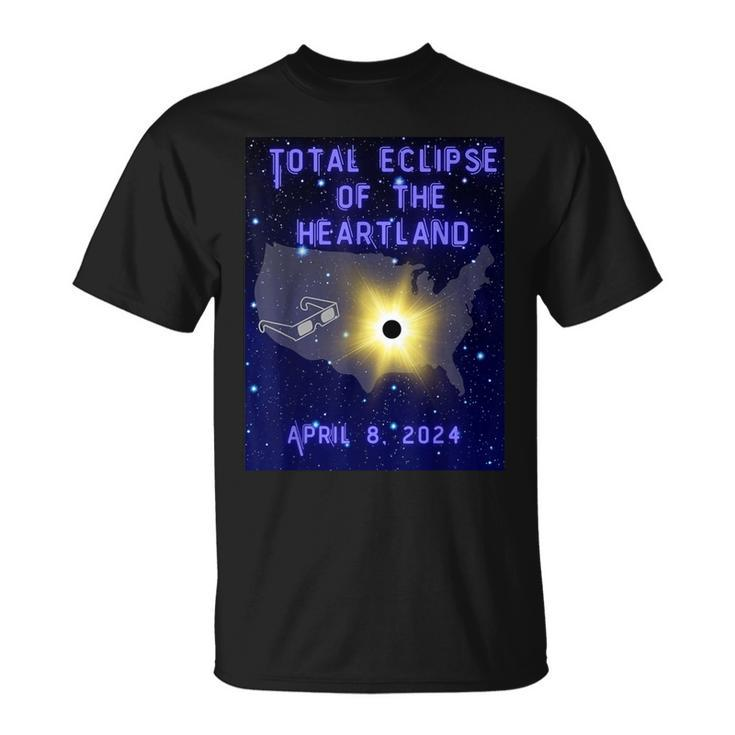 Total Eclipse Of The Heartland Total Solar Eclipse 2024 T-Shirt