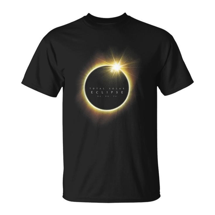 Total Eclipse Map Path Of Totality Lover April 8 2024 T-Shirt