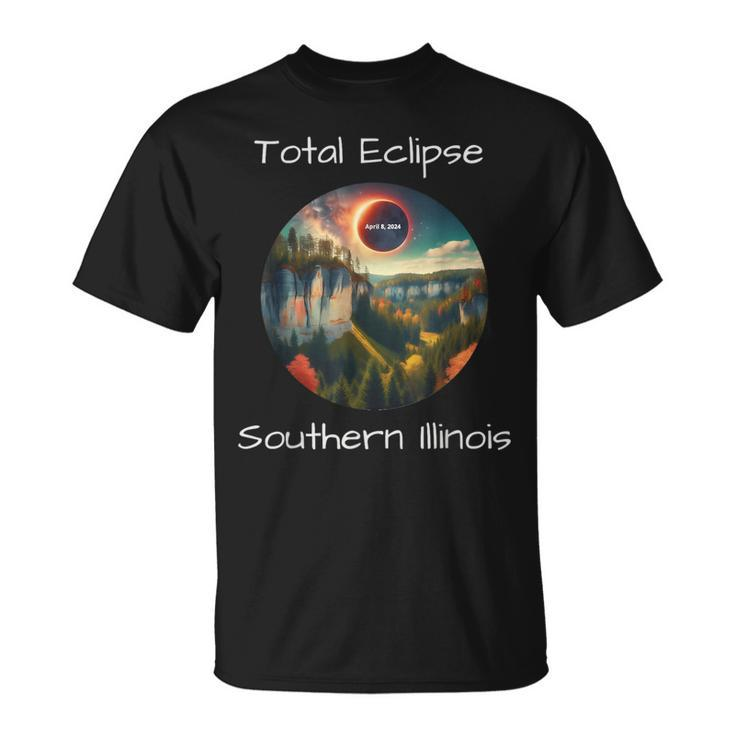 Total Eclipse Southern Illinois Usa Totality April 8 2024 T-Shirt