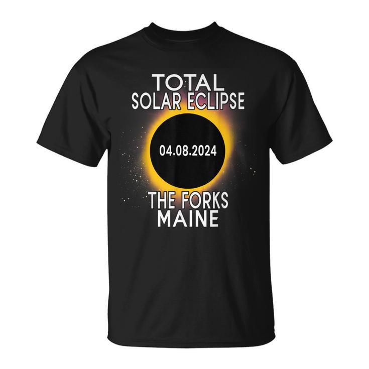 Total Solar Eclipse 2024 The Forks Maine Path Of Totality T-Shirt
