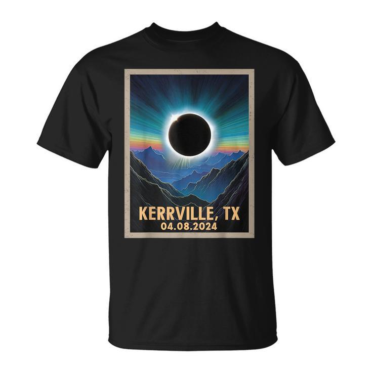 Total Solar Eclipse 2024 Kerrville Texas Vintage T-Shirt