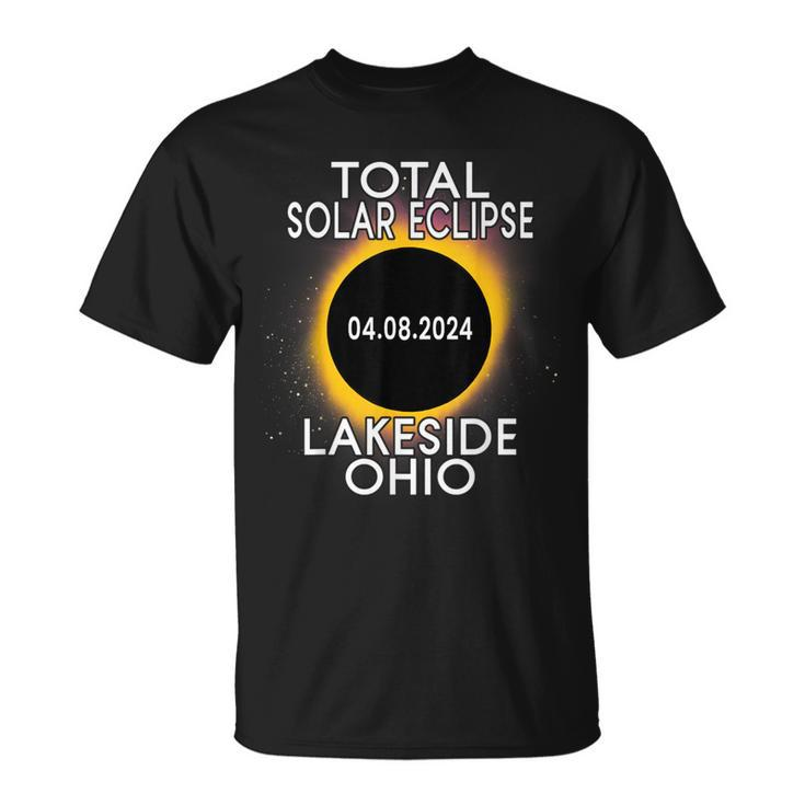 Total Solar Eclipse 2024 Lakeside Ohio T-Shirt
