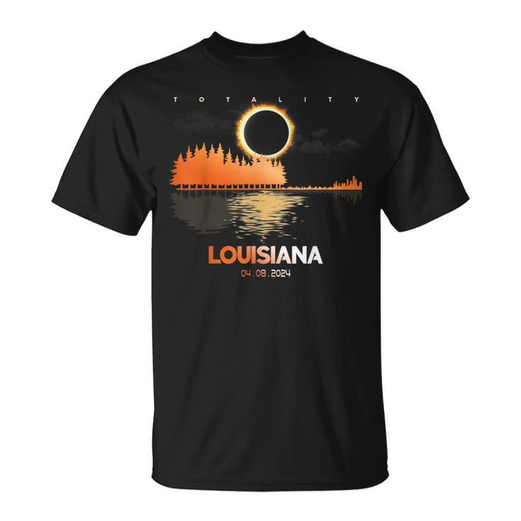 Total Solar Eclipse 2024 Louisiana Guitar Lovers T-Shirt