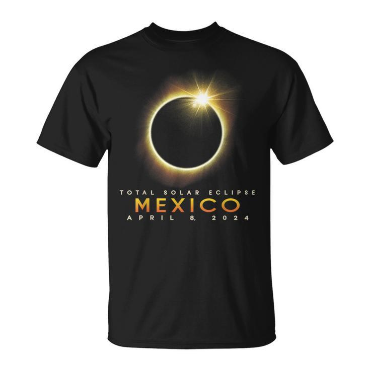 Total Solar Eclipse 2024 Mexico April 8 2024 Moon Cover T-Shirt