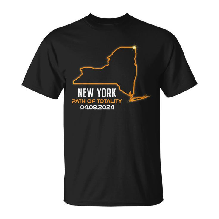 Total Solar Eclipse 2024 New York April 8 America Totality T-Shirt