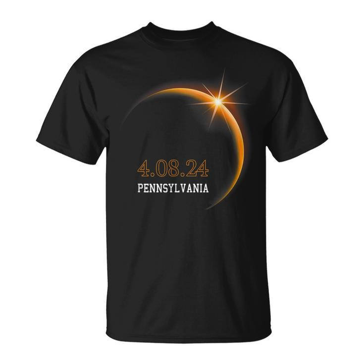 Total Solar Eclipse 2024 Pennsylvania Spring 40824 T-Shirt