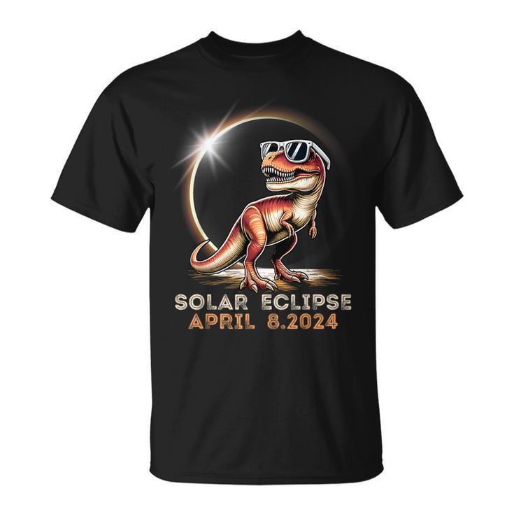 Total Solar Eclipse 40824 Dinosaur Solar Eclipse 2024 T-Shirt