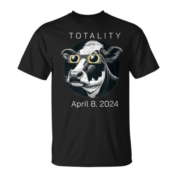Total Solar Eclipse April 8 2024 Cow Watching Solar Eclipse T-Shirt