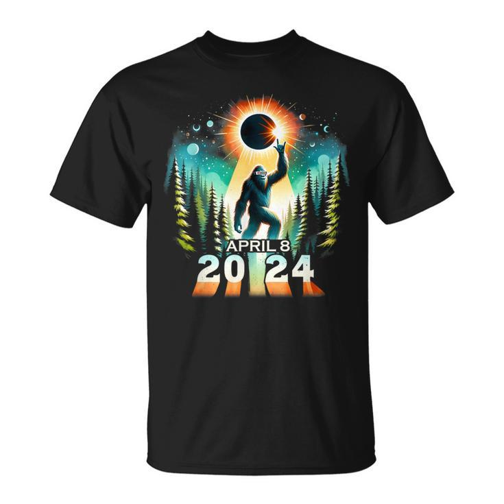 Total Solar Eclipse April 8 2024 Bigfoot Sasquatch T-Shirt