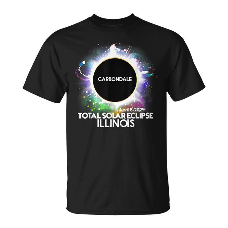 Total Solar Eclipse Carbondale Illinois 2024 Colorful Sun T-Shirt