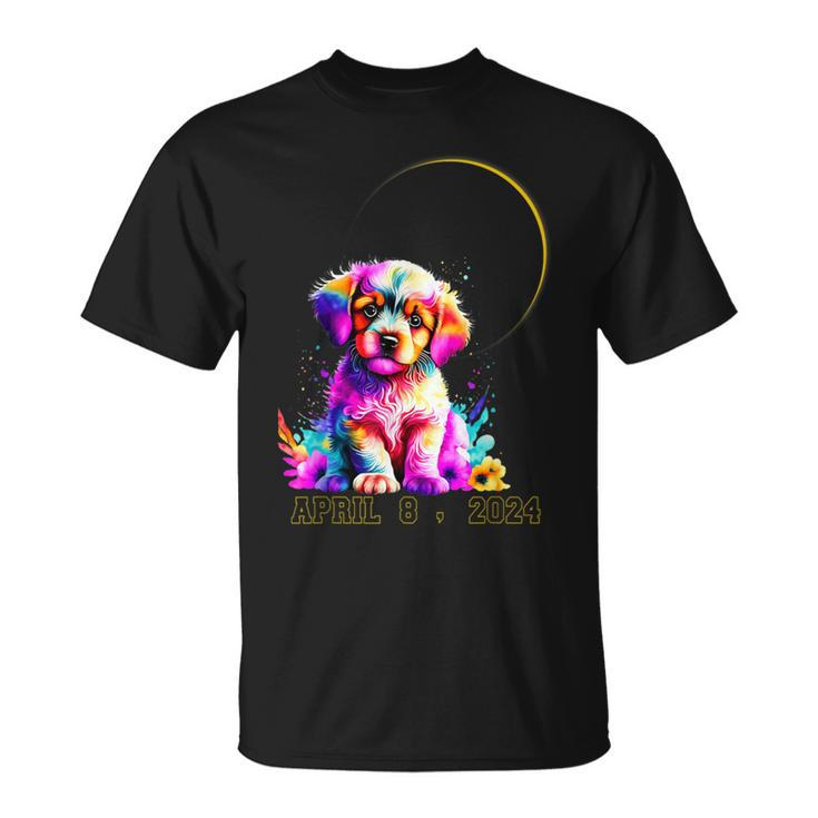 Total Solar Eclipse Dog 2024 Totality Spring April 4 2024 T-Shirt