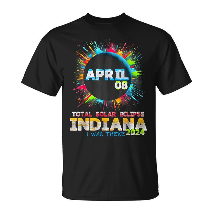 Total Solar Eclipse Indiana 2024 Colorful Totality T-Shirt