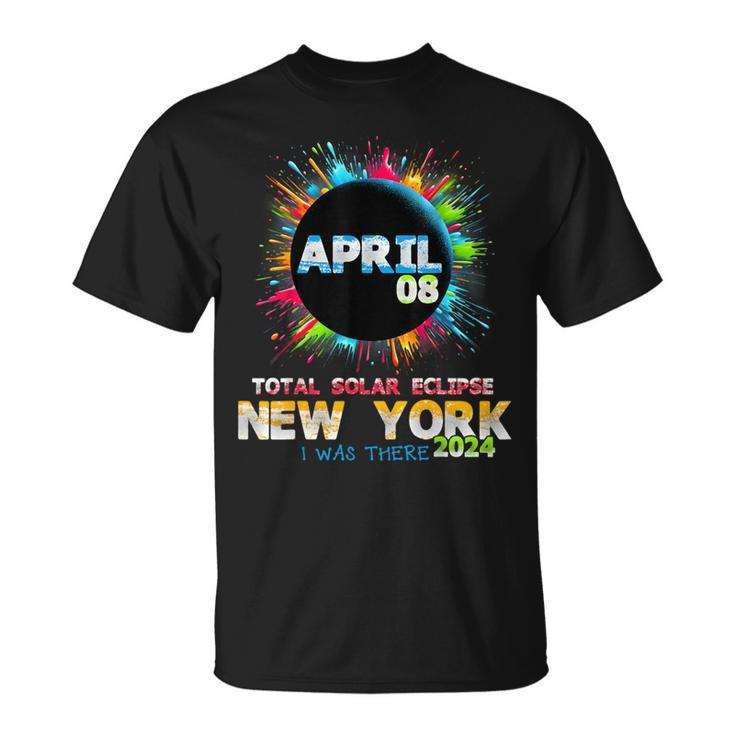 Total Solar Eclipse New York 2024 Colorful Totality T-Shirt