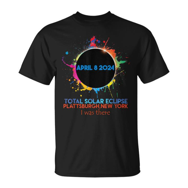 Total Solar Eclipse Plattsburgh New York 2024 I Was There T-Shirt