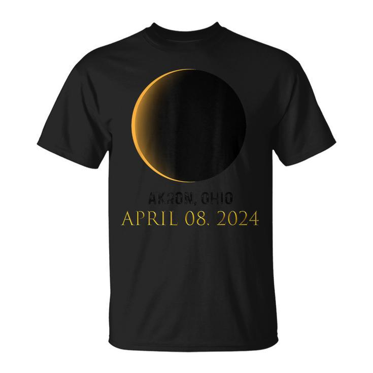 Total Solar Eclipse Spring April 8 2024 Akron Ohio T-Shirt