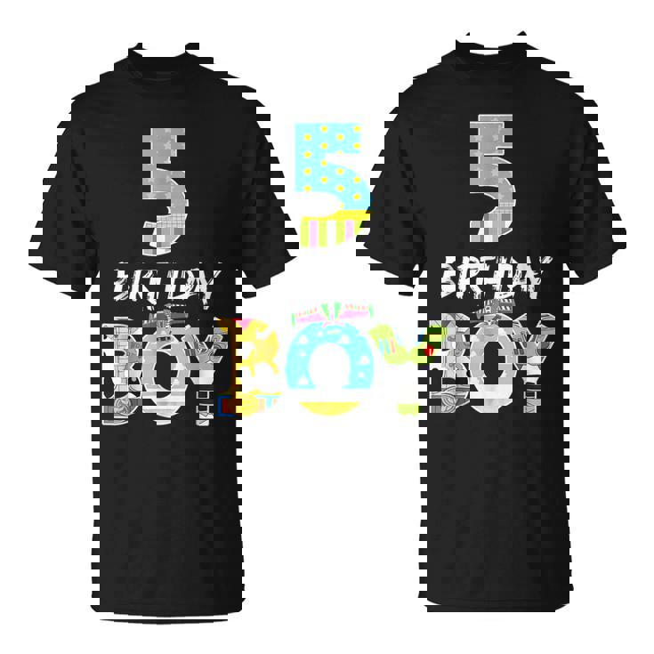 Toy 5Th Birthday Story Boy 5 Year Old B-Day Party T-Shirt