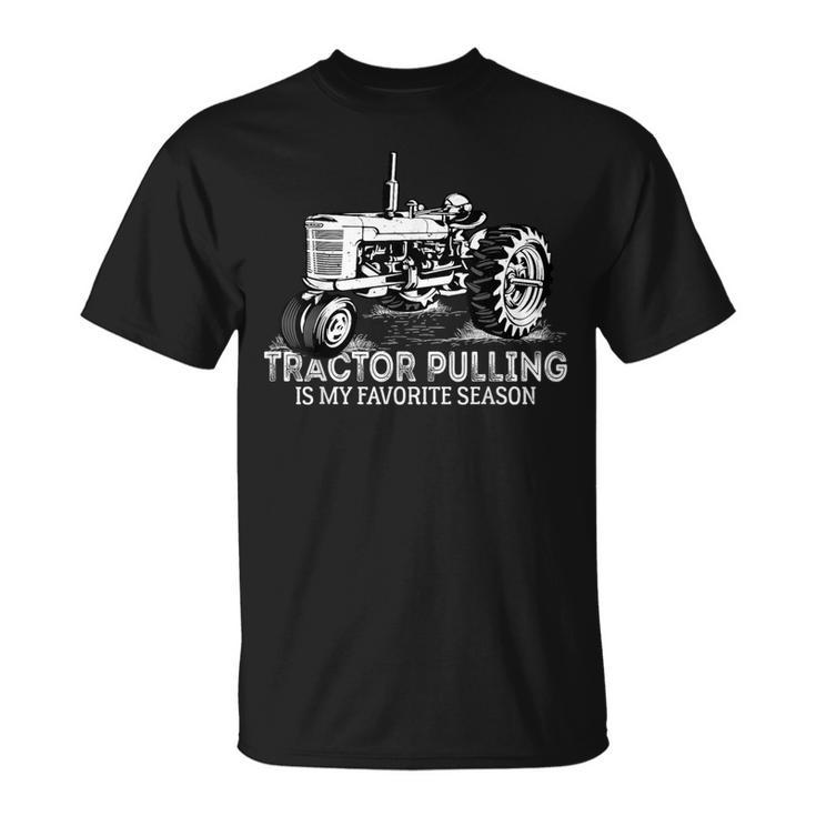 Tractor Pulling Is My Favorite Season Retro Vintage Tractor T-Shirt