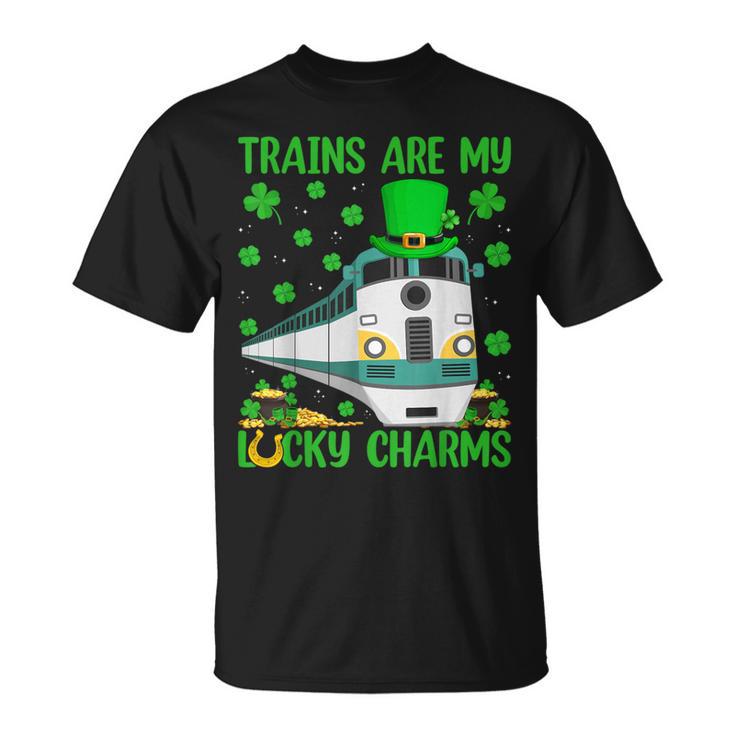 Trains Are My Lucky Charms Train St Patrick's Day T-Shirt