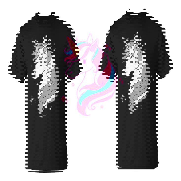 Trans Pride Einhorn Lgbt-Trans-Alliierter Black T-Shirt