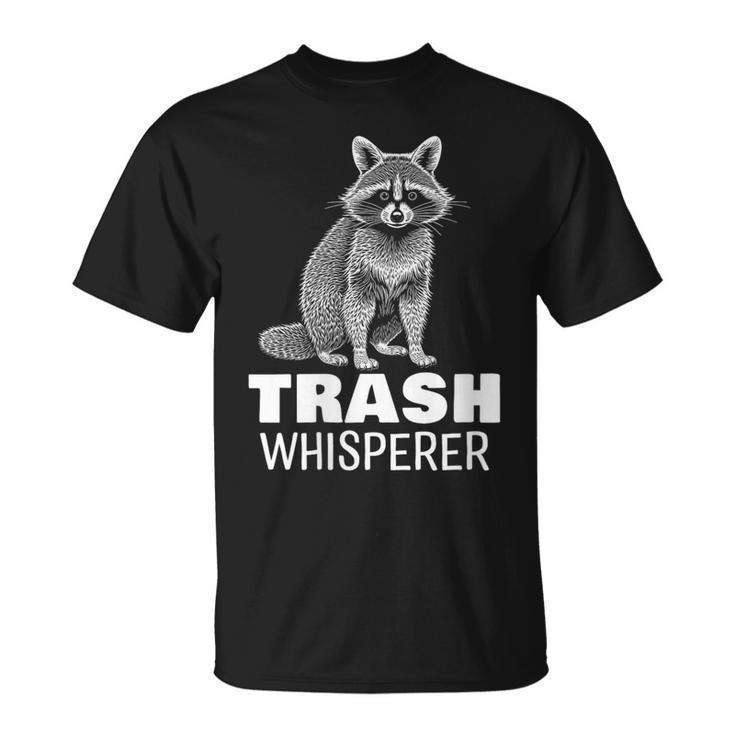 Trash Whisperer Cute Raccoon Face Raccoon Lovers T-Shirt