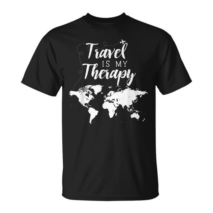 Travel Is My Therapy Statement T-Shirt