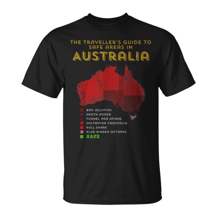 Travellers Guide To Safe Areas In Australia T-Shirt