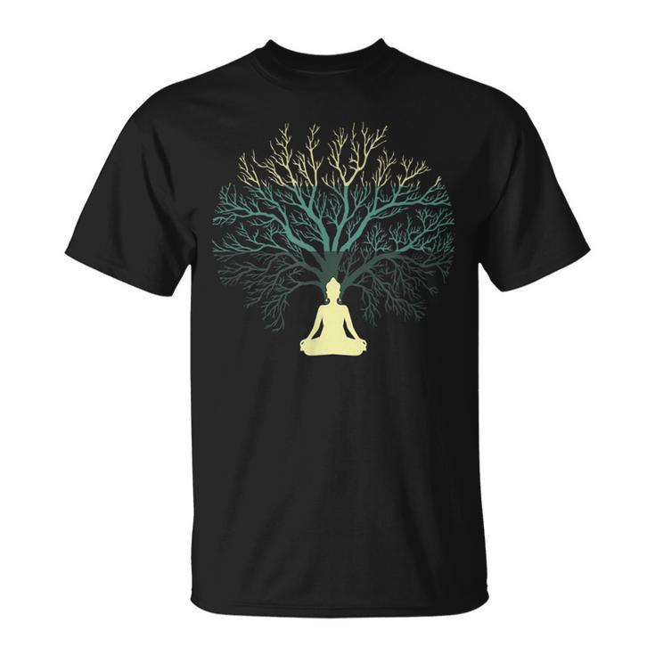 Tree Of Life Yoga Zen Meditation Buddhism Spiritual T-Shirt