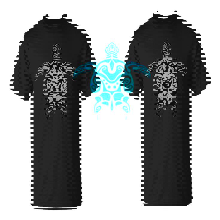 Tribal Hawaiian Maori Sun Sea Turtle 2-Sided T-Shirt