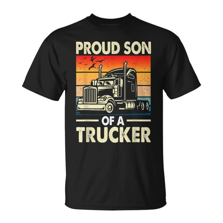 Truck Driver's Son Trucker's Son Father's Day Vintage T-Shirt