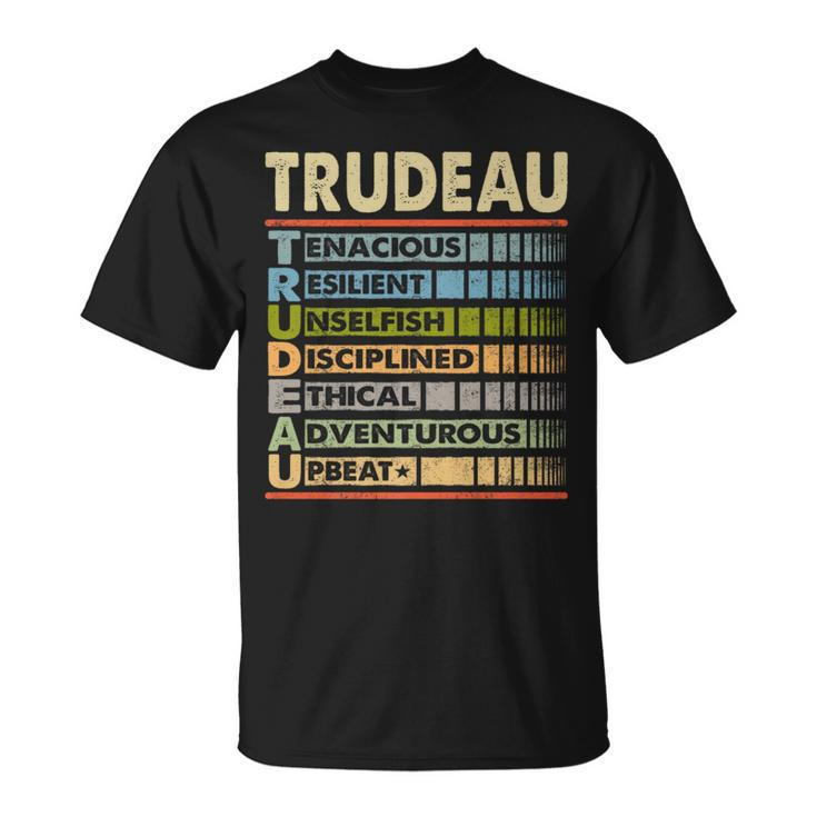 Trudeau Family Name Trudeau Last Name Team T-Shirt