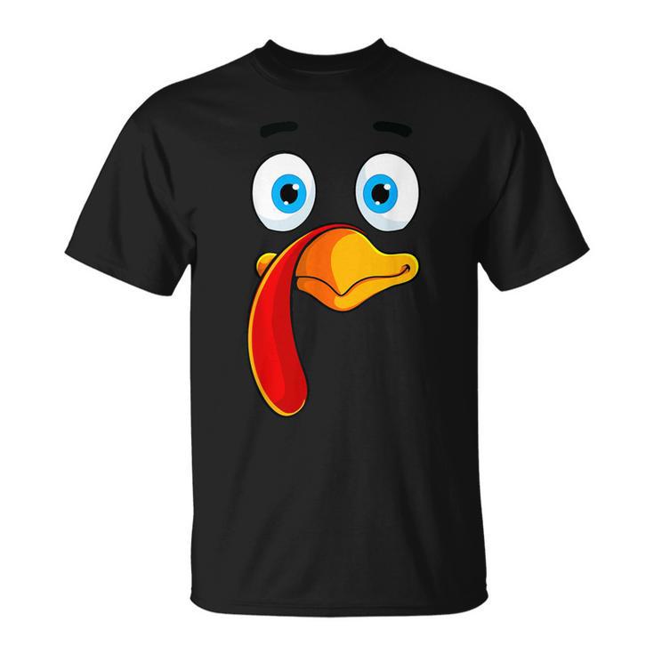 Turkey Face Thanksgiving Costume Toddler Boys T-Shirt