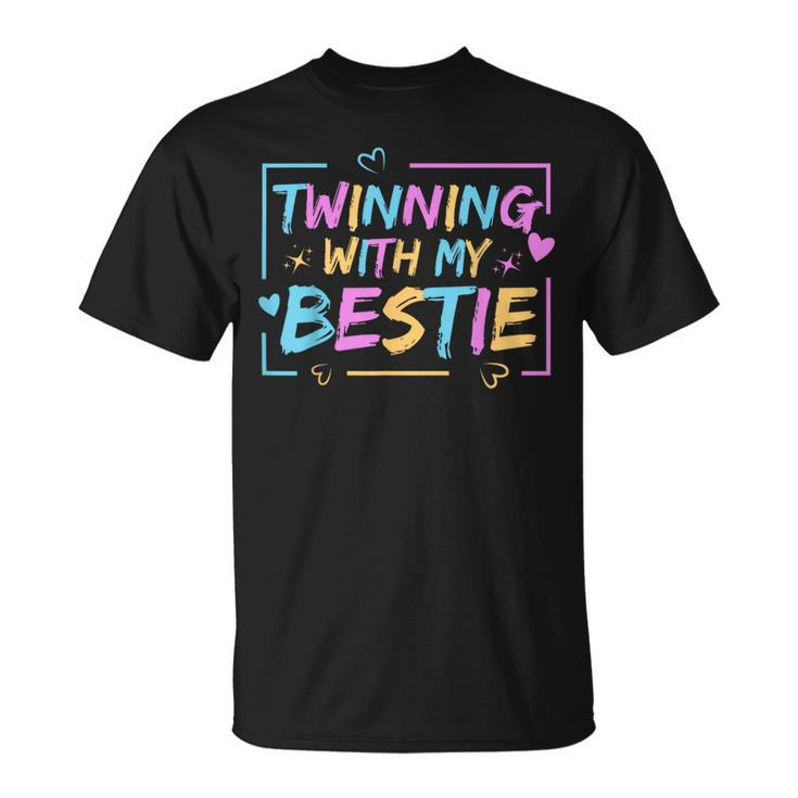 Twin Matching Twins Day Friend Twinning With My Bestie Twin T-Shirt