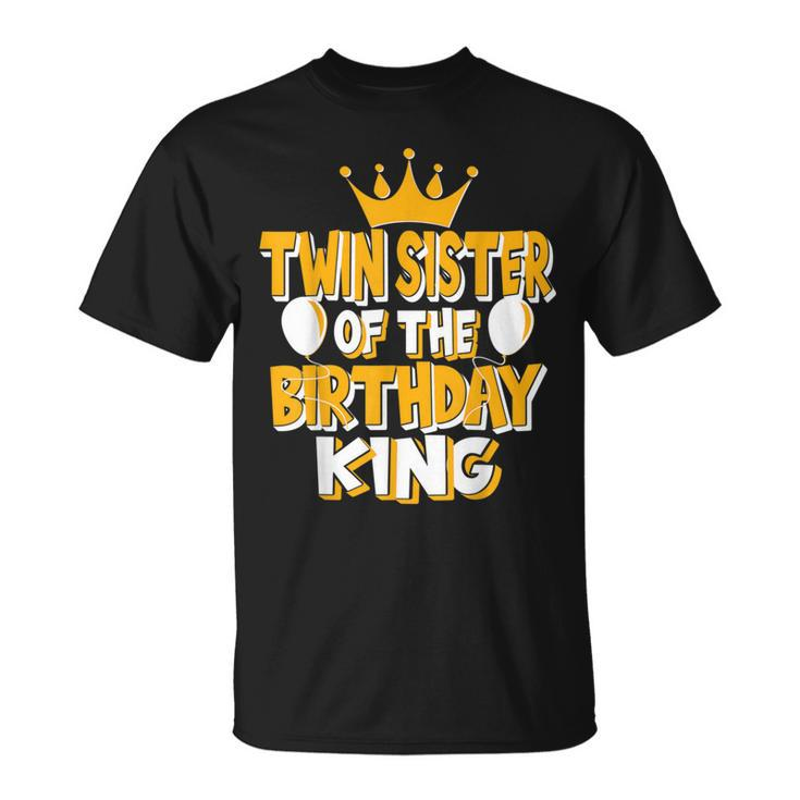 Twin Sister Of The Birthday King Family Matching T-Shirt