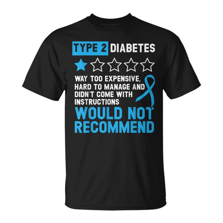 Type 2 Diabetes T2d Warrior Diabetes Awareness T-Shirt