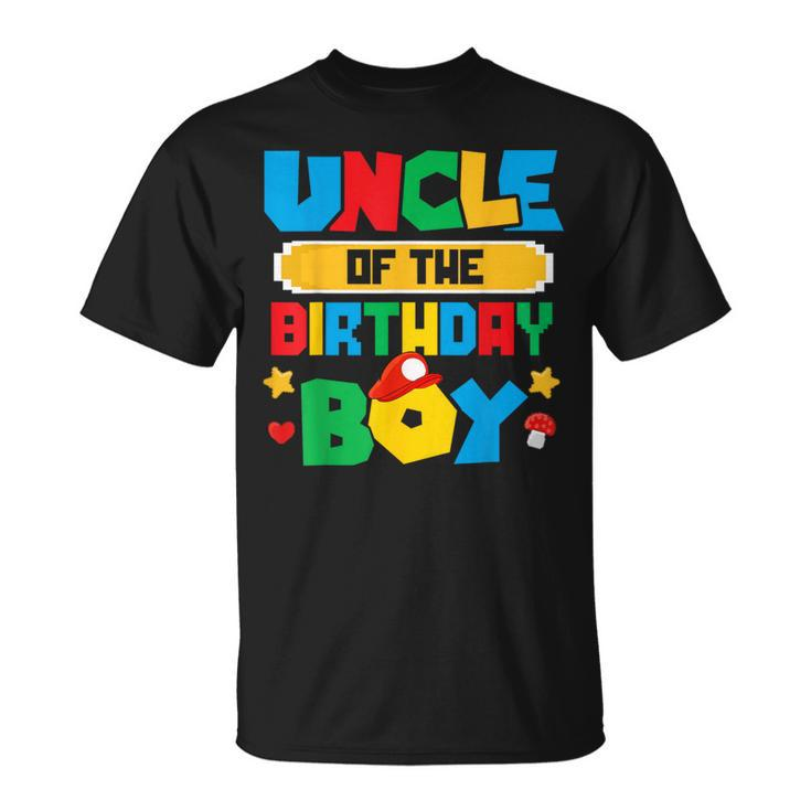 Uncle Of The Birthday Boy Game Gaming Family Matching T-Shirt