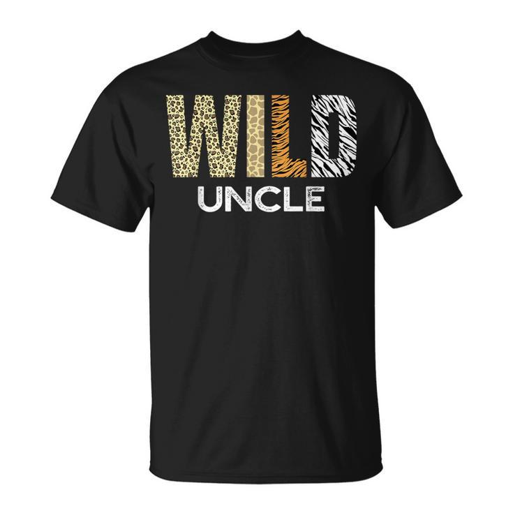Uncle Of The Wild One Zoo Birthday Safari Jungle Animal T-Shirt