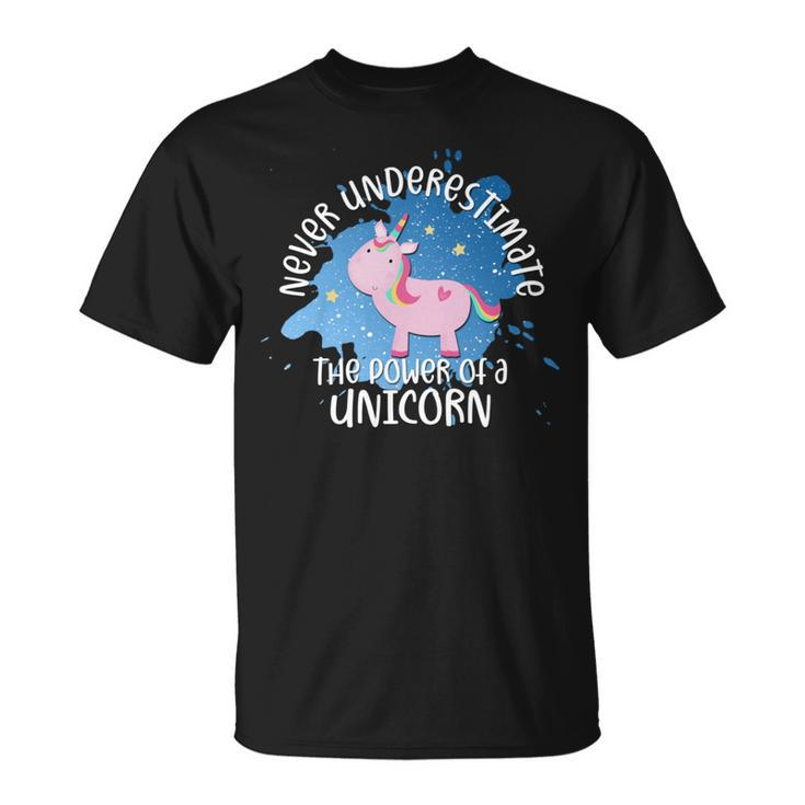 Never Underestimate The Power Of A Unicorn Quote T-Shirt