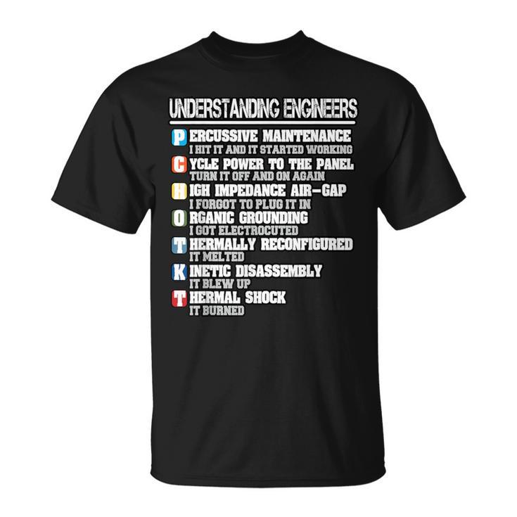 Understanding Engineers Percussive Maintenance Men T-Shirt